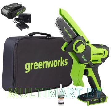 Аккумуляторная пила Greenworks G24MCS10K2 2008207UA (с 1-им АКБ 2 Ач)